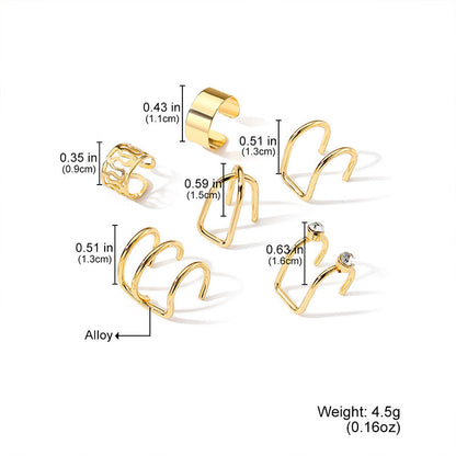 Non-Pierced Ear Cuff Earrings Set