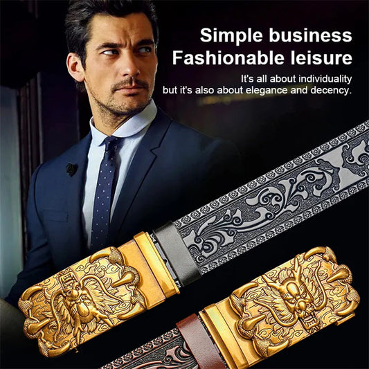 Men's Automatic Copper Buckle Dragon Belt🔥🔥